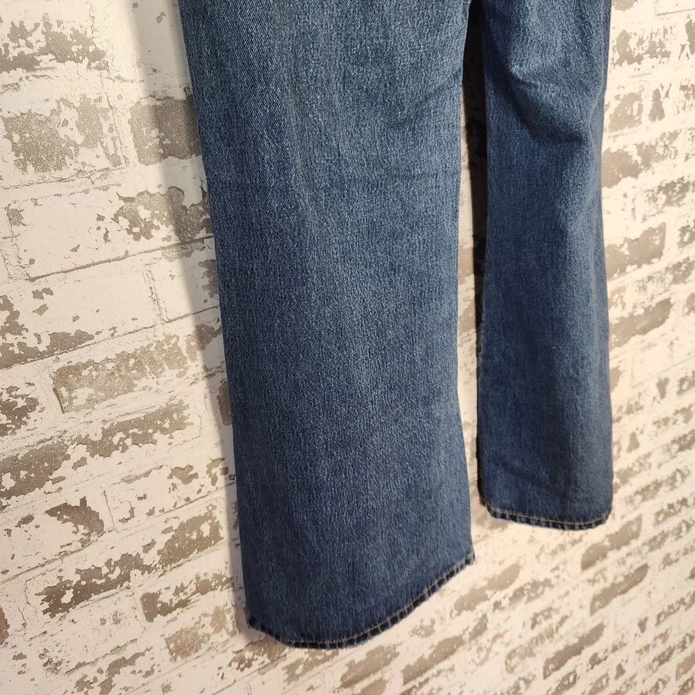Forever 21 Jeans Women Size 27 Baggy‎ Flare Wide Leg Ripped Distressed Y2K Denim